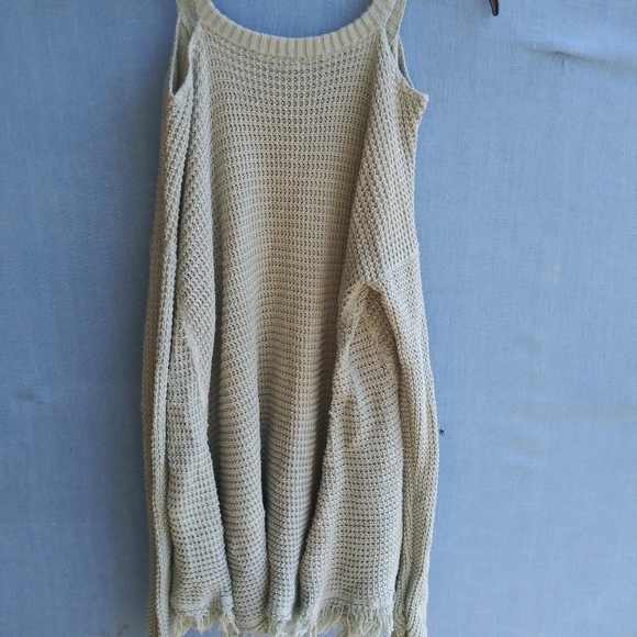 Wishlist Women's Size S-M Blue Cold Shoulder Sweater - Picture 7 of 8